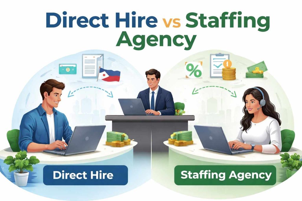 Direct Hire vs Staffing Agency for Filipino Virtual Assistants